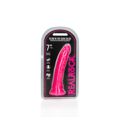 RealRock Slim Glow-in-the-Dark Model with Suction Cup 18 cm