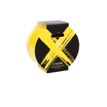 Ouch! Xtreme Bondage Tape 17.5m Yellow - Reusable Non-Stick Tape
