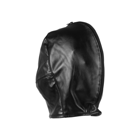 Ouch! Adjustable PU Leather Sensory Hood with Zip Closure - Black