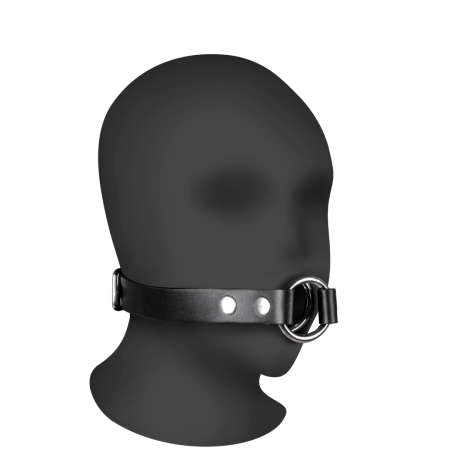 Ouch! Deep Throat Gag Black - Adjustable PU Leather Mouthpiece