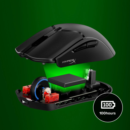 HyperX Pulsefire Haste 2 Mini – belaidė žaidimų pelė (juoda)