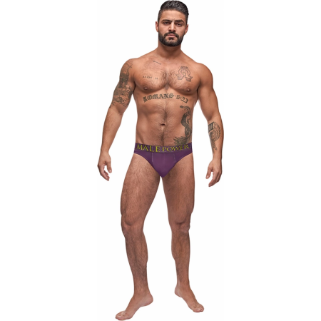 Male Power Avant-Garde Enhancer Thong L/XL Purple Collage Waistband