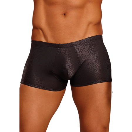 Male Power Black Cobra Mini Short S - Stretch Snakeskin Design