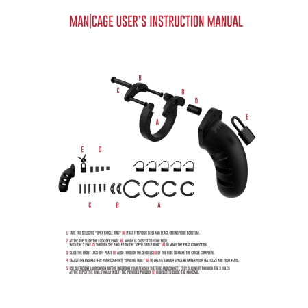 Mancage Model 21 Silicone Chastity System 11.5 cm Black Adjustable