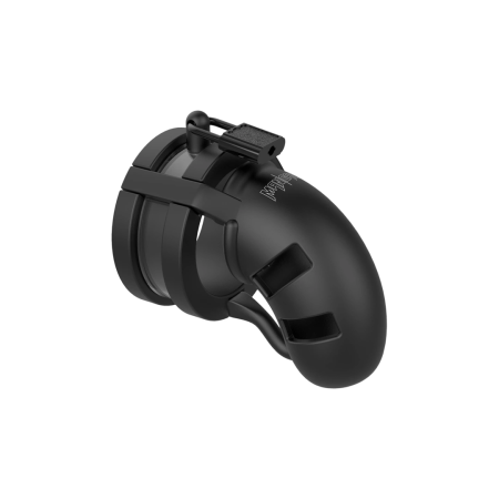 Mancage Model 18 Silicone Chastity Device with Split Strap 9 cm Black