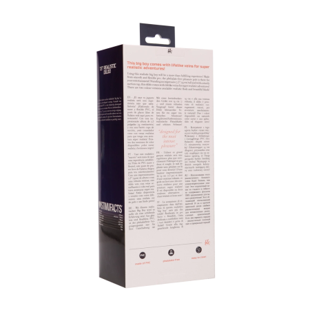 Shots RealRock Intimate Model 19 cm with Suction Base, Black