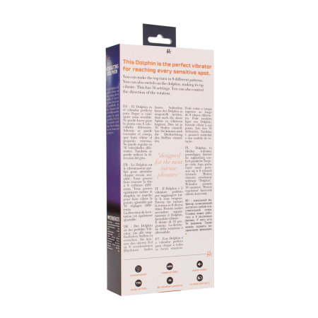 Shots Vibrating Dolphin Intimate Massager with Rotating Head Blue