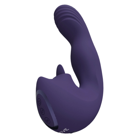 VIVE Yumi Triple Motor Intimate Device with Flickering Tongue - Purple