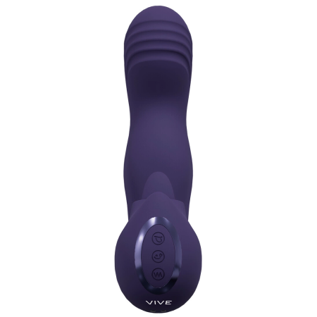 VIVE Yumi Triple Motor Intimate Device with Flickering Tongue - Purple