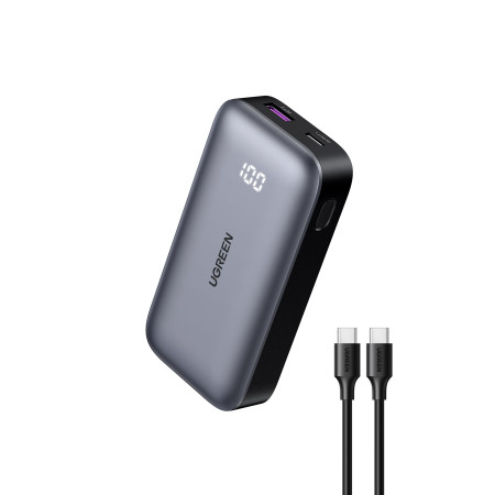 Ugreen Nexode PB502 10000 mAh USB + USB-C 30W - juodas