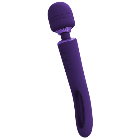 VIVE Kiku Double-Ended Wand with Flapping Stimulator, Purple, Silicone