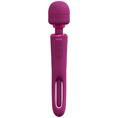 KIKU Double-Ended Wand Pink - Dual Motor Intimate Massager, 10 Modes