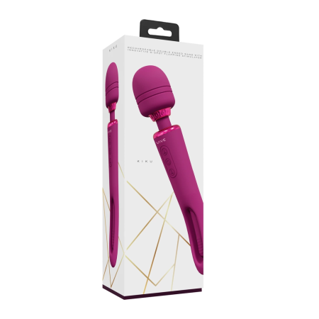 KIKU Double-Ended Wand Pink - Dual Motor Intimate Massager, 10 Modes