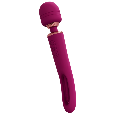 KIKU Double-Ended Wand Pink - Dual Motor Intimate Massager, 10 Modes
