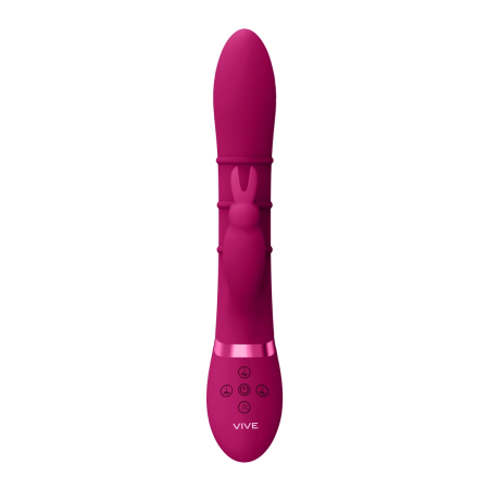 VIVE Sora Up & Down 3-Ring Intimate Device, G-Spot Rabbit, Pink