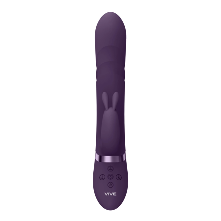 VIVE Nari Vibrating & Rotating Beads G-Spot Rabbit, Purple, Silicone
