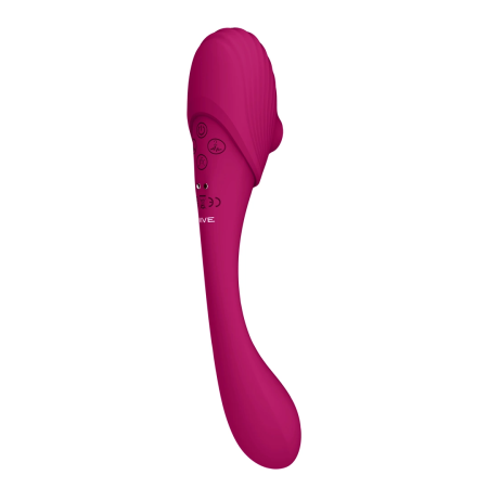 Mirai Dual-Ended Bendable Silicone Vibrator 3 Motors Waterproof Pink