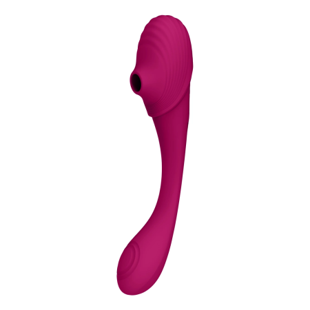 Mirai Dual-Ended Bendable Silicone Vibrator 3 Motors Waterproof Pink