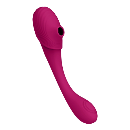 Mirai Dual-Ended Bendable Silicone Vibrator 3 Motors Waterproof Pink