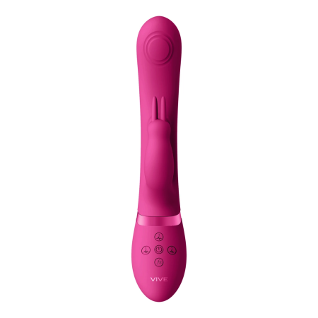 VIVE VIVE045 Dual Pulse-Wave Rabbit Intimate Massager Pink Silicone