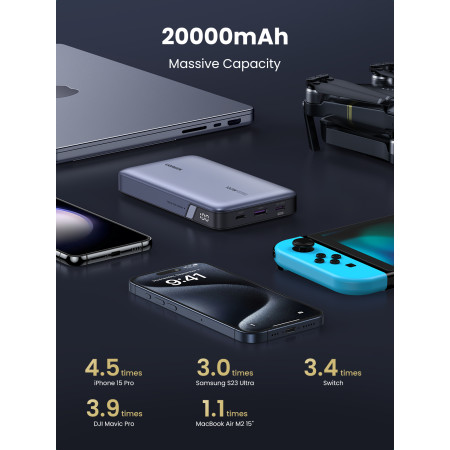 Ugreen PB720 20000 mAh 100W - juodas