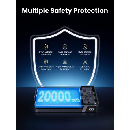 Ugreen PB720 20000 mAh 100W - juodas