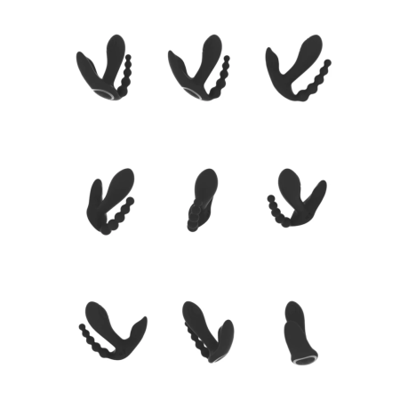 Kata Pulse Wave Dual Motor Vibrator with Remote Control, Black