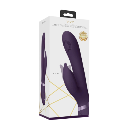 Aimi Pulse Wave Vibrating Dual Motor Model - Purple Silicone, Waterproof