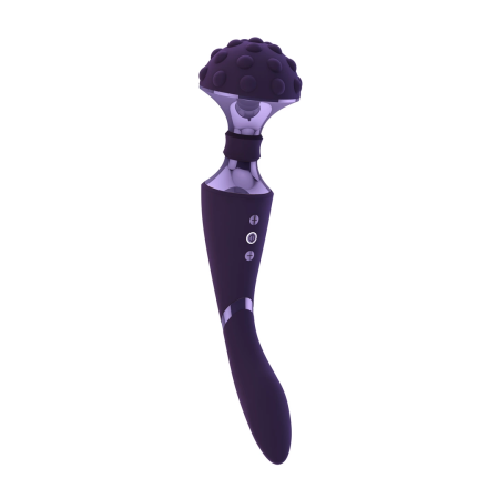 Vive Shiatsu Flexible Massager Wand Purple Rechargeable Dual Motor