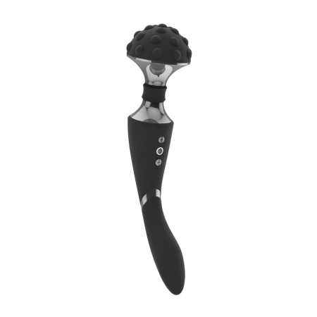 VIVE Shiatsu Bendable Massager Wand Black - Dual Motor, Flexible Head