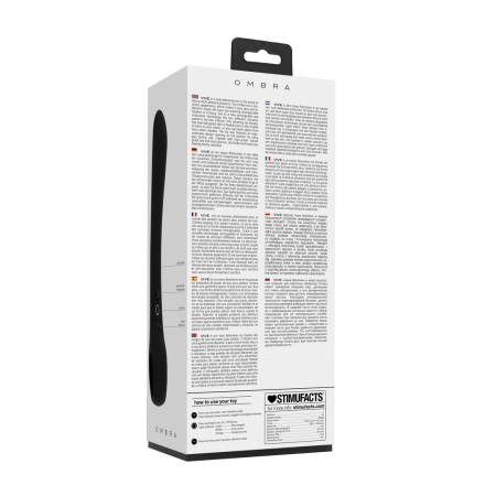 Vive Ombra Flexible Vibrating Device Black - Bendable, Rechargeable, Silicone