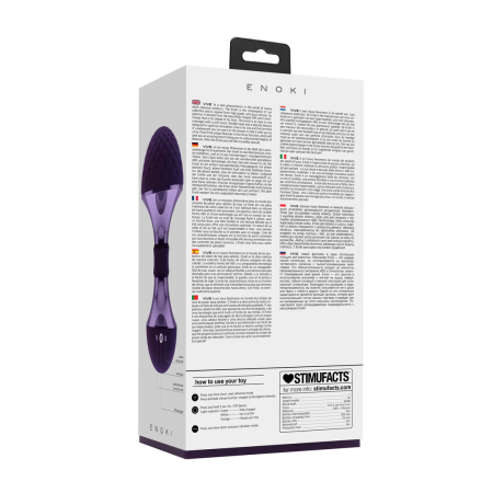 Vive Enoki Flexible Massager Purple - Rechargeable Silicone Model
