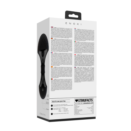 VIVE Enoki Flexible Massager Black - Adjustable Silicone Technology