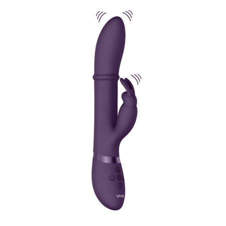 VIVE Halo Intimate Ring Rabbit Vibrator, Purple, Rechargeable, Waterproof