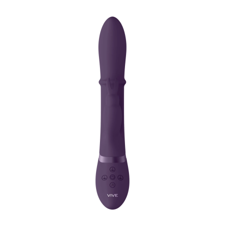 VIVE Halo Intimate Ring Rabbit Vibrator, Purple, Rechargeable, Waterproof