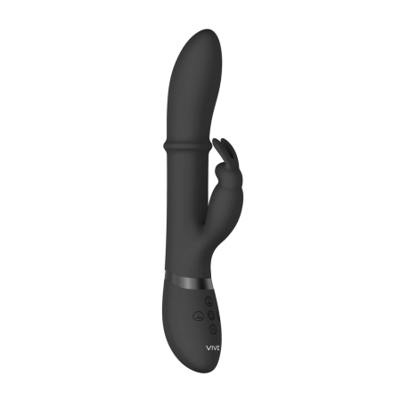 VIVE Halo Ring Rabbit Dual Stimulation Device Black Silicone IPX7
