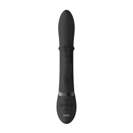 VIVE Halo Ring Rabbit Dual Stimulation Device Black Silicone IPX7