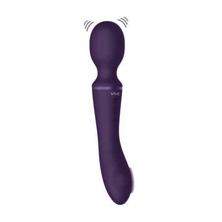 Enora Dual-Ended Wand Massager Purple Medical-Grade Silicone IPX7