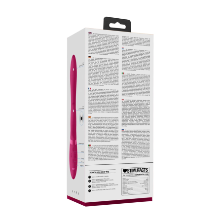 Rocks-Off Kyra Pulse-Wave Dual-Ended Wand Pink 10-Function Silicone