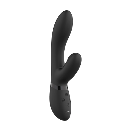 Rocks-Off Kyra Pulse Dual-Ended Wand Vibrator Black Silicone IPX7