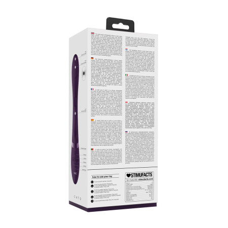 Cato Pulse G-Spot Rabbit Vibrator Purple, 3 Motors, Medical Silicone