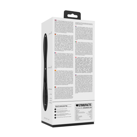 Zosia Dual-Ended Wand Vibrator Black - Silicone, Magnetic USB, 10 Modes