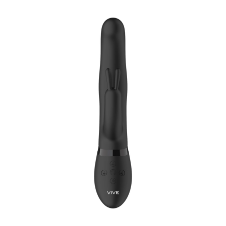 Izara Black Beaded Triple-Action Rotating Silicone Intimate Device