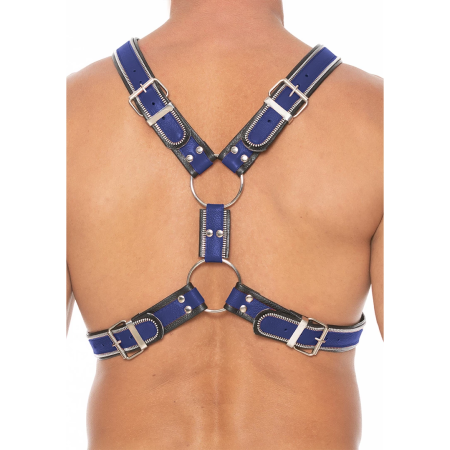 Z Series Scottish Harness S/M by ZADO - Adjustable Leather with Steel Zippers