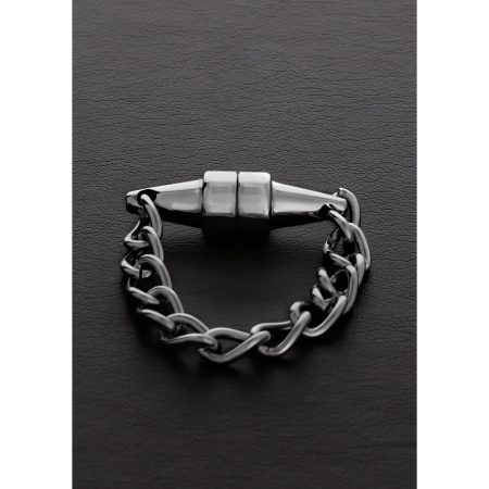 Shots Mini Magnetic Pincher - Discreet Intimate Chain Clamp, Silver