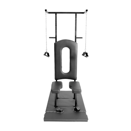 Open Love Chair Intimate Furniture Adjustable Iron Frame Black 183x76x120cm