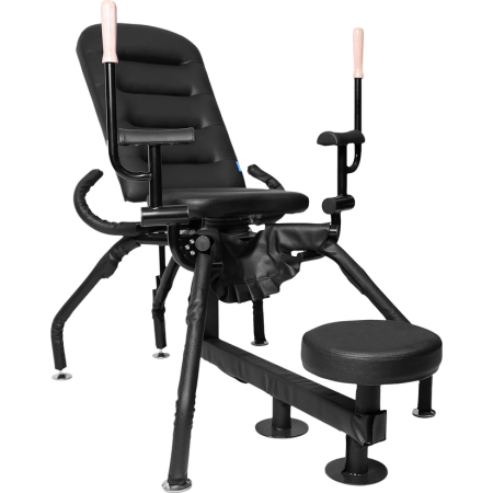 Ouch! Multi-Position Adjustable Steel Chair for Advanced Roleplay, Black