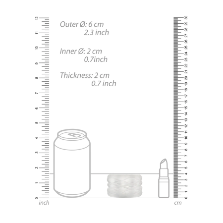 Simplicity No.93 Dual-Use Flexible Intimate System, Reversible TPE, 4cm
