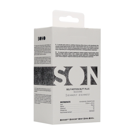 SONO No.89 Silicone Plug with Kinetic Ball, 8.3 cm, Black