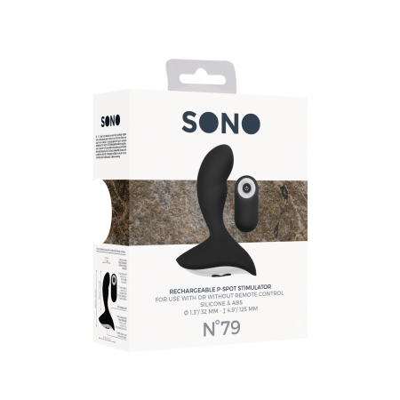 SONO No.79 Rechargeable Silicone Massager with Remote, Black
